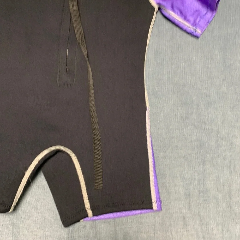 Aqua Sphere Stingray Wetsuit Kids S Purple Black Neoprene Core Warmer Back Zip